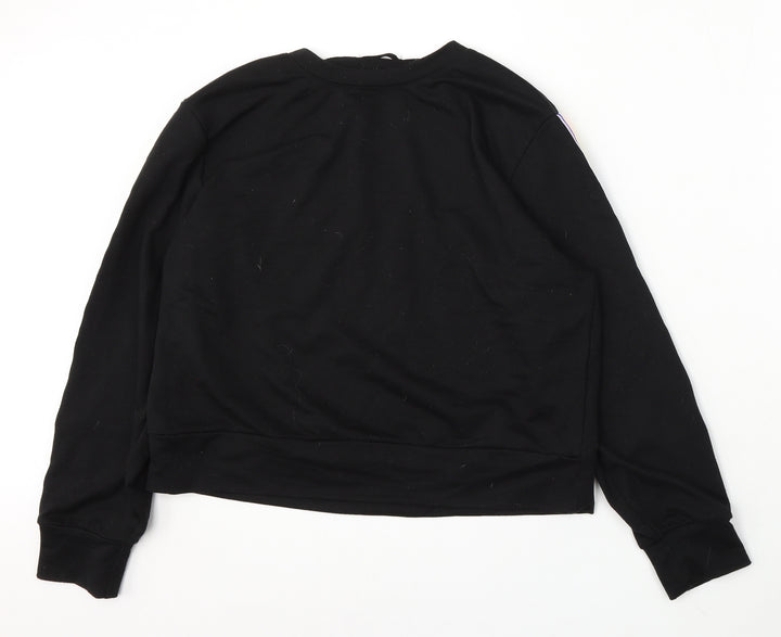 SheIn Womens Black Polyester Pullover Sweatshirt Size XL