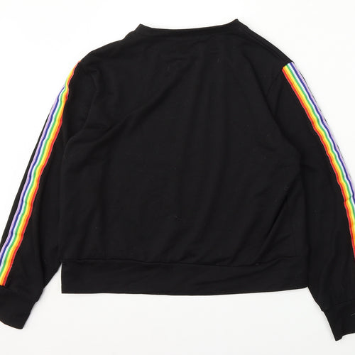 SheIn Womens Black Polyester Pullover Sweatshirt Size XL