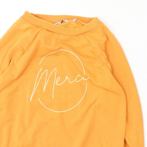 NEXT Womens Orange Polyester Pullover Sweatshirt Size S
