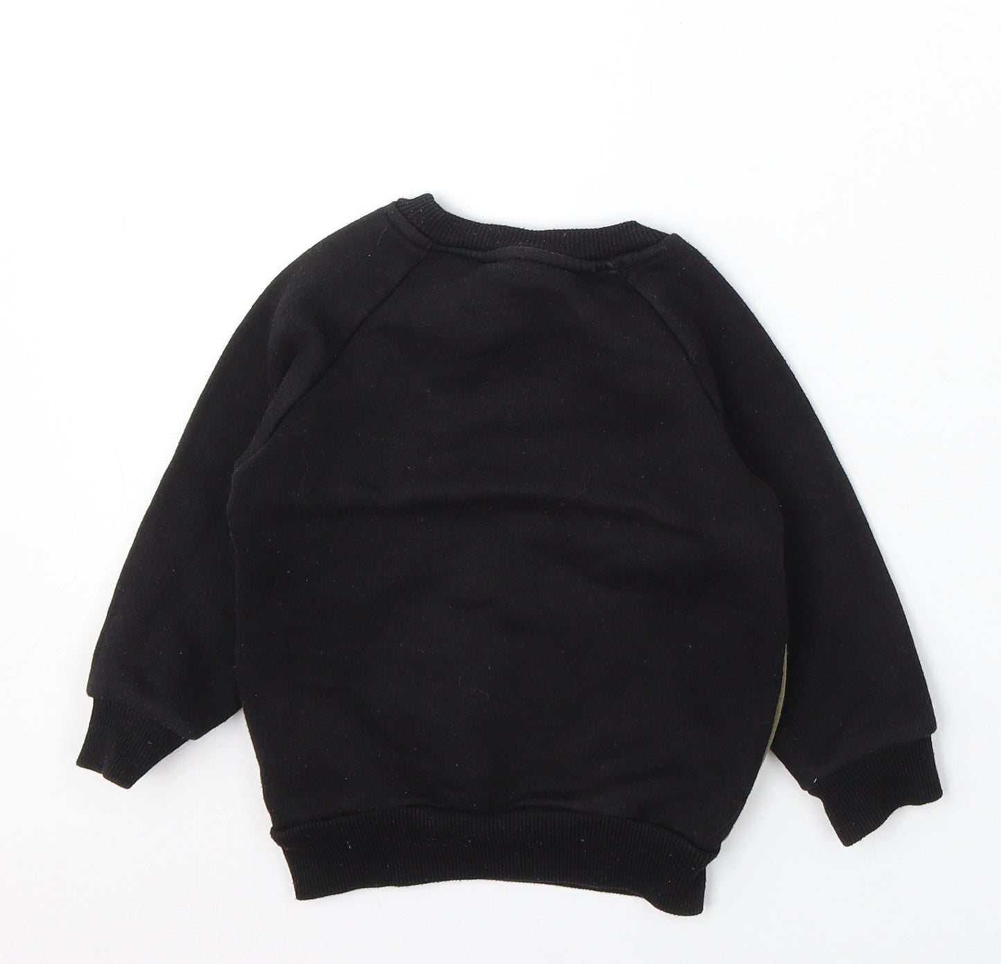 Urban Rascals Boys Black Polyester Pullover Jumper Size 18-24 Months