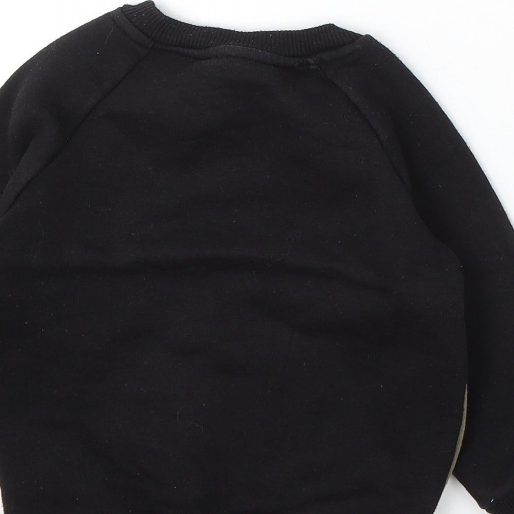 Urban Rascals Boys Black Polyester Pullover Jumper Size 18-24 Months