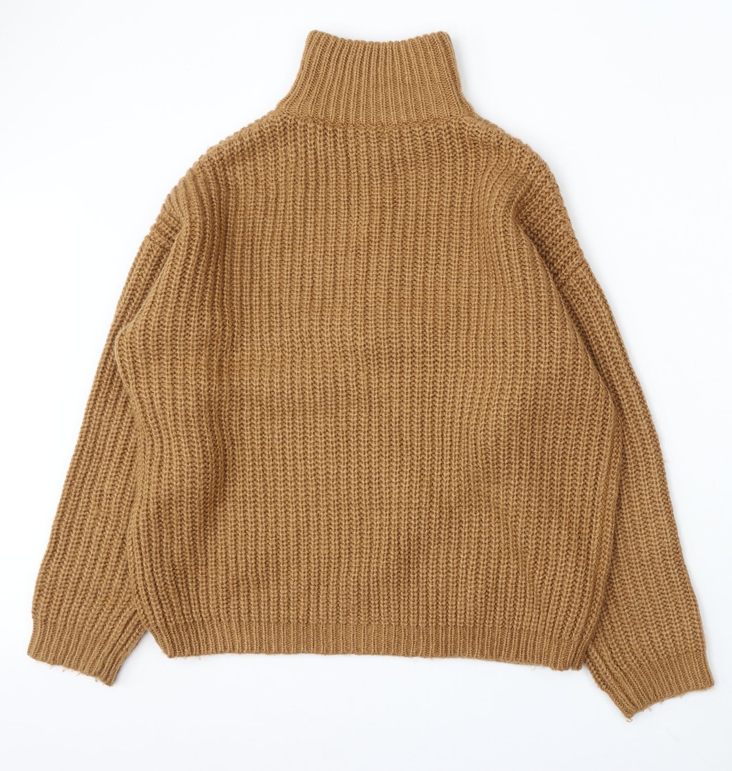 ASOS Womens Brown Mock Neck Acrylic Pullover Jumper Size S