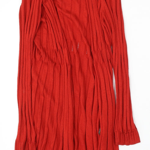 Per Una Womens Red V-Neck Viscose Cardigan Jumper Size 12
