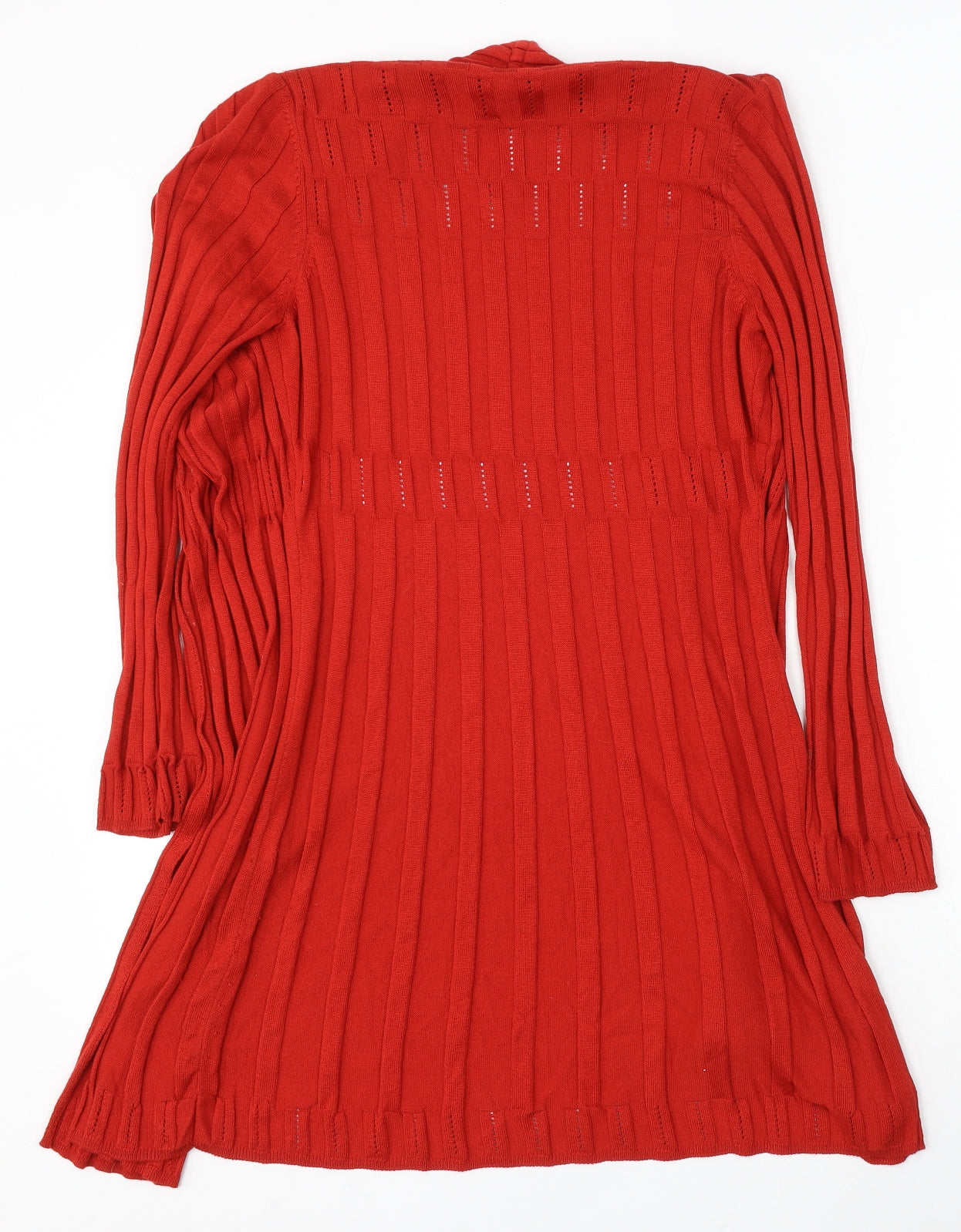 Per Una Womens Red V-Neck Viscose Cardigan Jumper Size 12