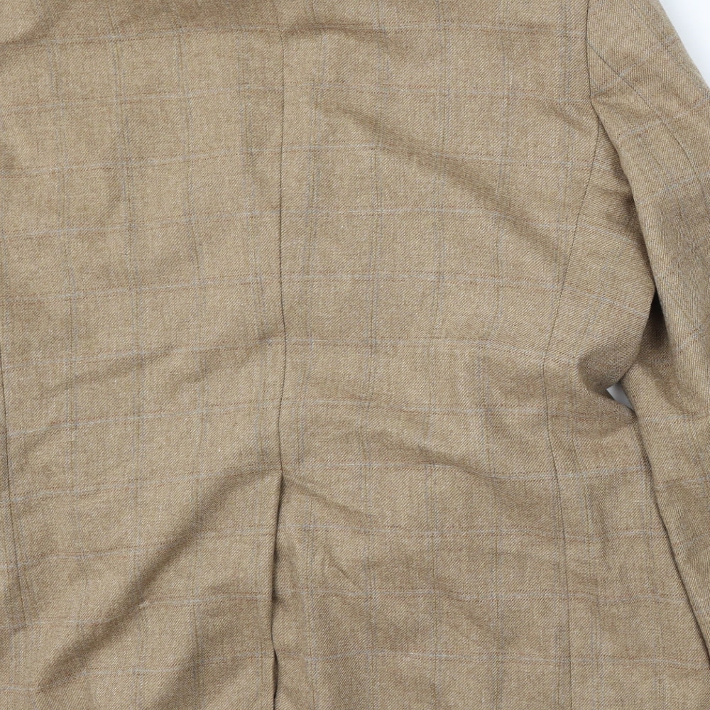 Marks and Spencer Mens Beige Wool Jacket Suit Size 44