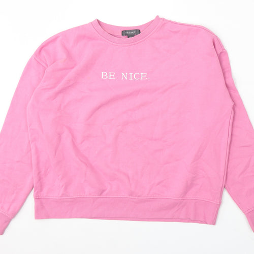 Primark Womens Pink Polyester Pullover Sweatshirt Size 10