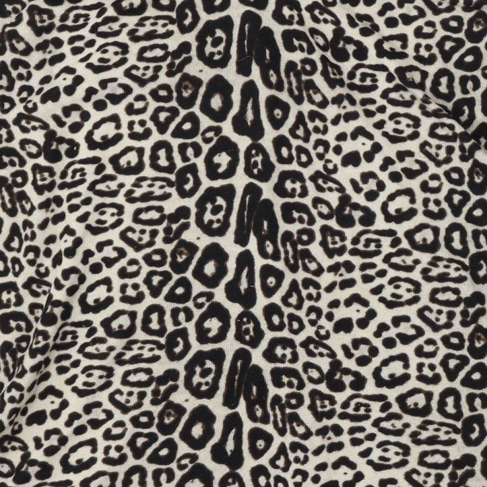 New Look Womens Multicoloured Roll Neck Animal Print Polyester Pullover Jumper Size M