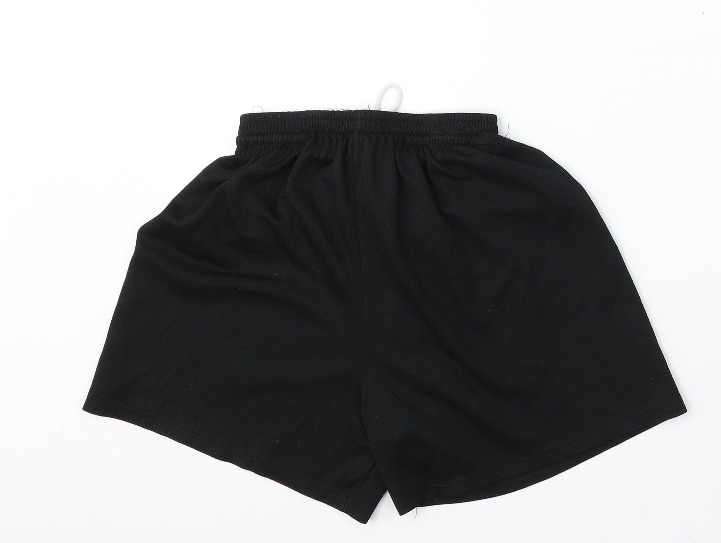 Tru Form Mens Black Polyester Sweat Shorts Size 34 L6 in Regular Tie