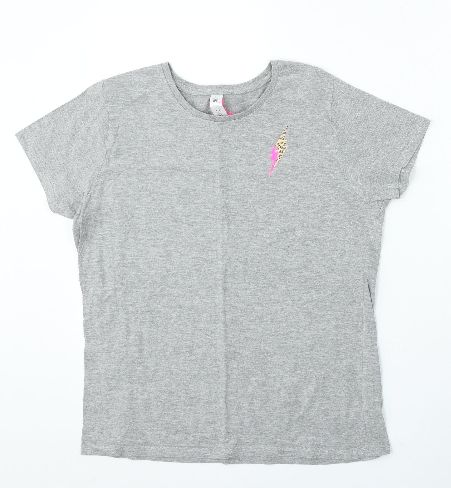 B&C Collection Womens Grey Cotton Basic T-Shirt Size XL Round Neck