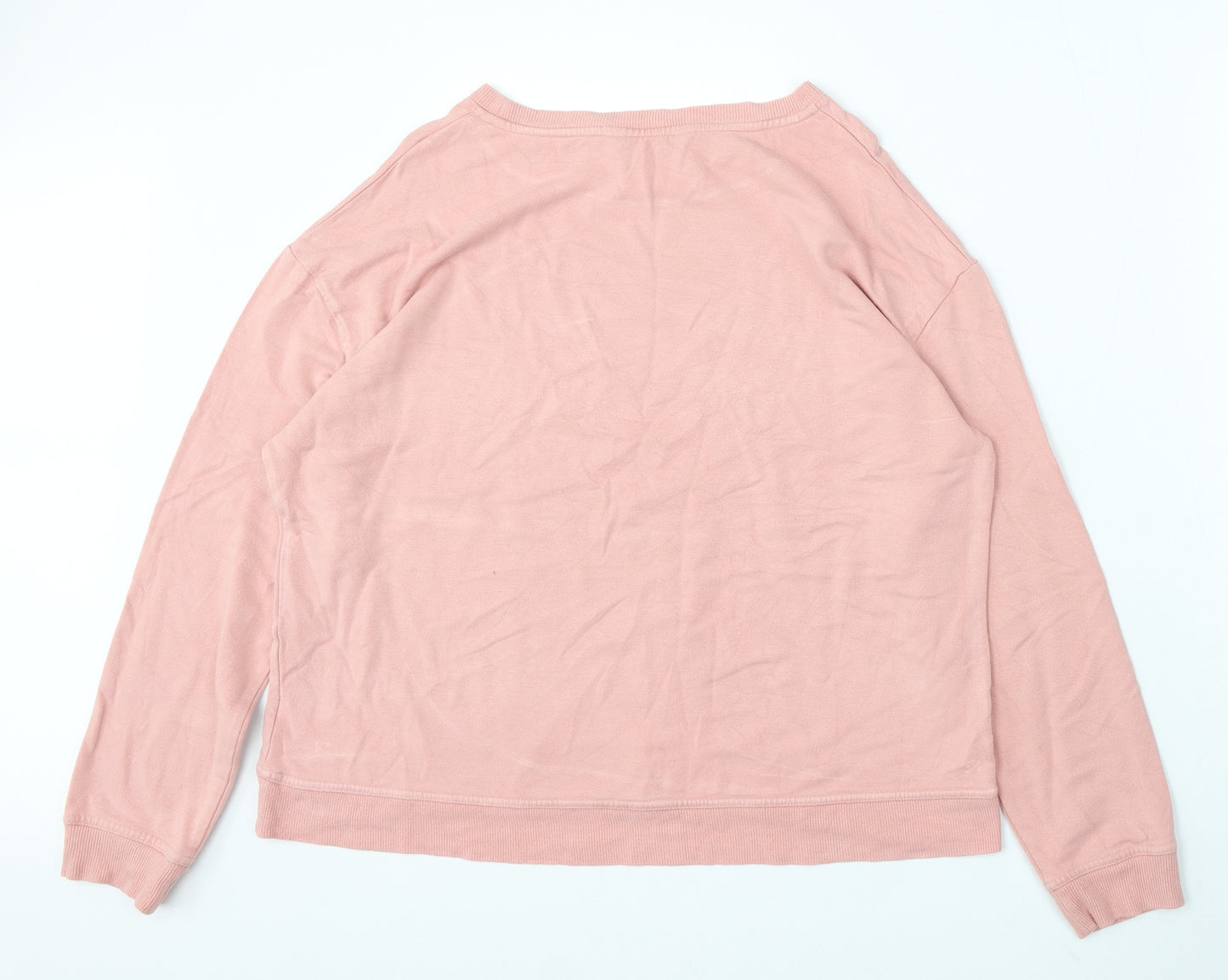 F&F Womens Pink Viscose Pullover Sweatshirt Size 14