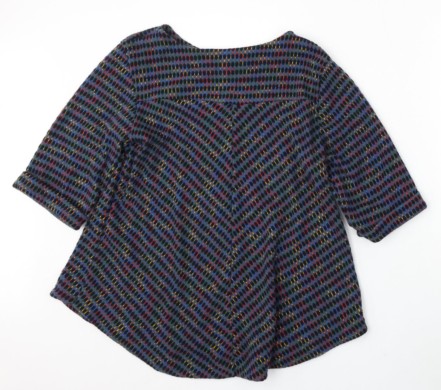 Apricot Womens Multicoloured Round Neck Geometric Acrylic Pullover Jumper Size M