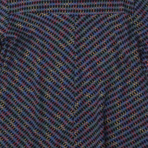 Apricot Womens Multicoloured Round Neck Geometric Acrylic Pullover Jumper Size M