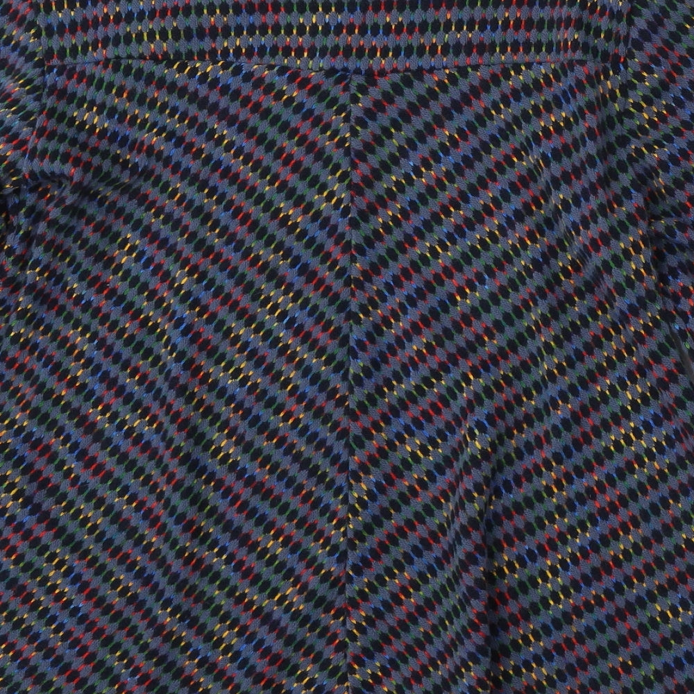 Apricot Womens Multicoloured Round Neck Geometric Acrylic Pullover Jumper Size M