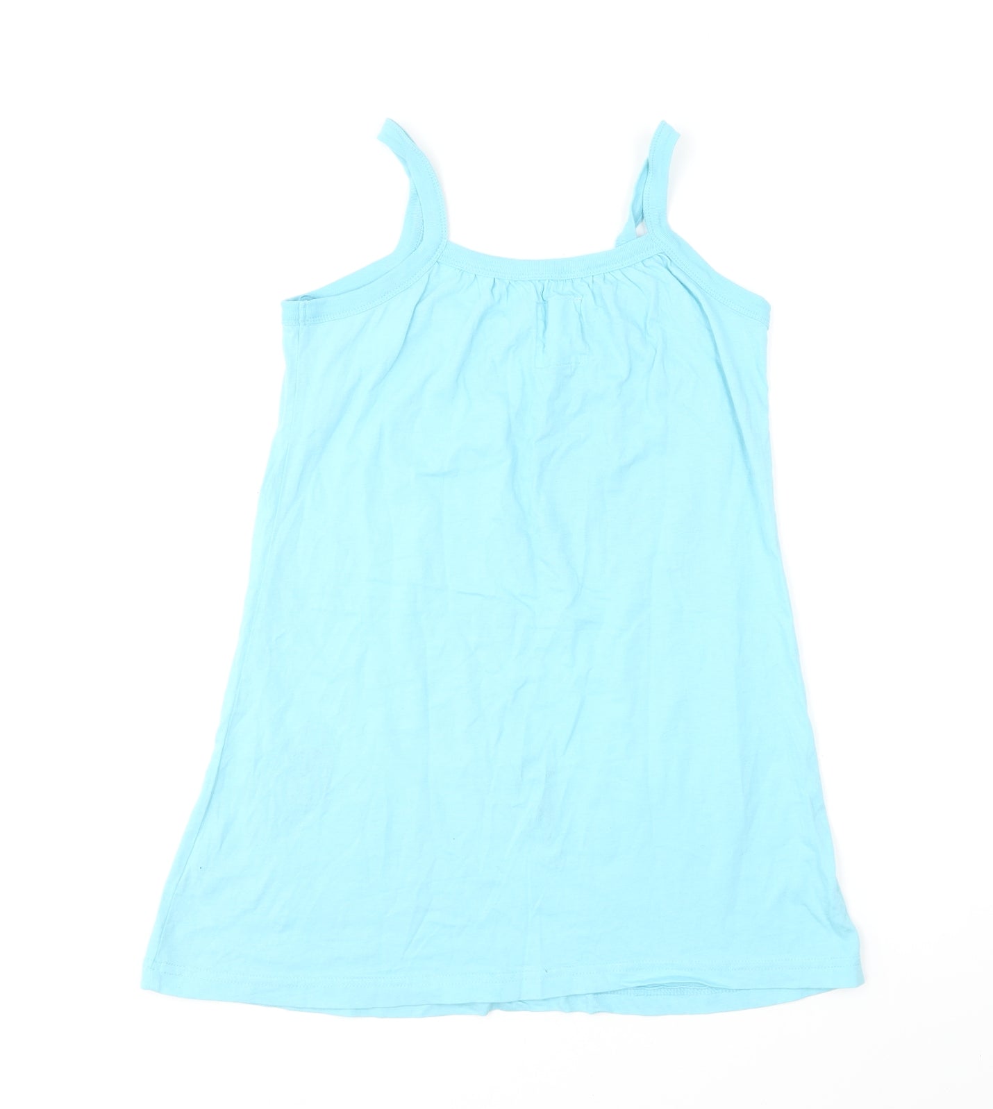 New Look Womens Blue Cotton Basic T-Shirt Size 8 Round Neck