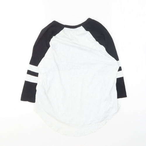 New Look Boys White Cotton Basic T-Shirt Size 10-11 Years Round Neck - New York