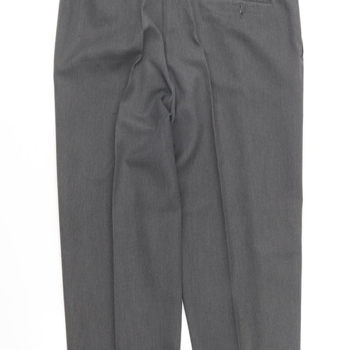 Marks and Spencer Mens Grey Polyester Trousers Size 36 in L29 in Regular