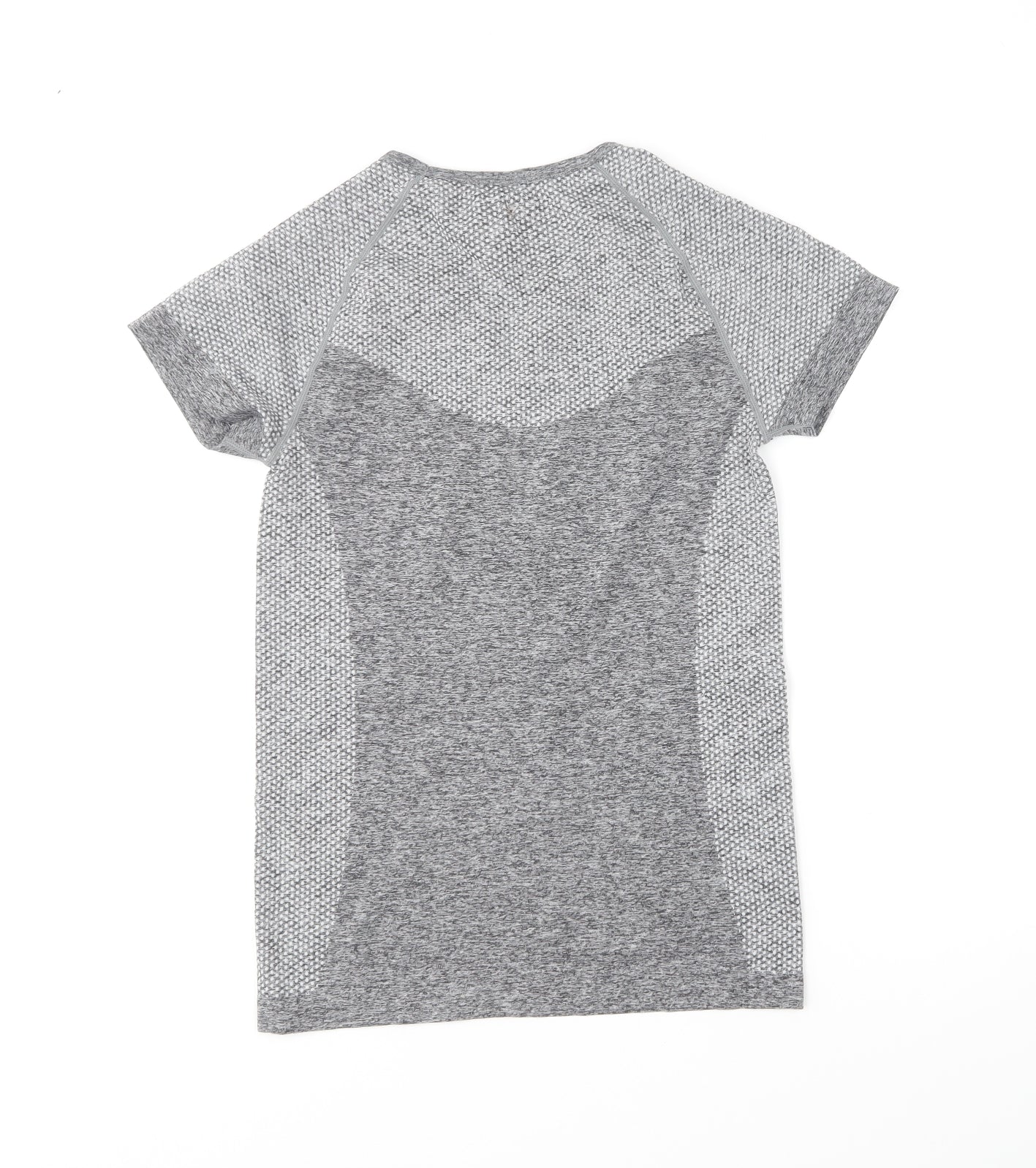 Primark Womens Grey Polyester Basic T-Shirt Size 14 Round Neck