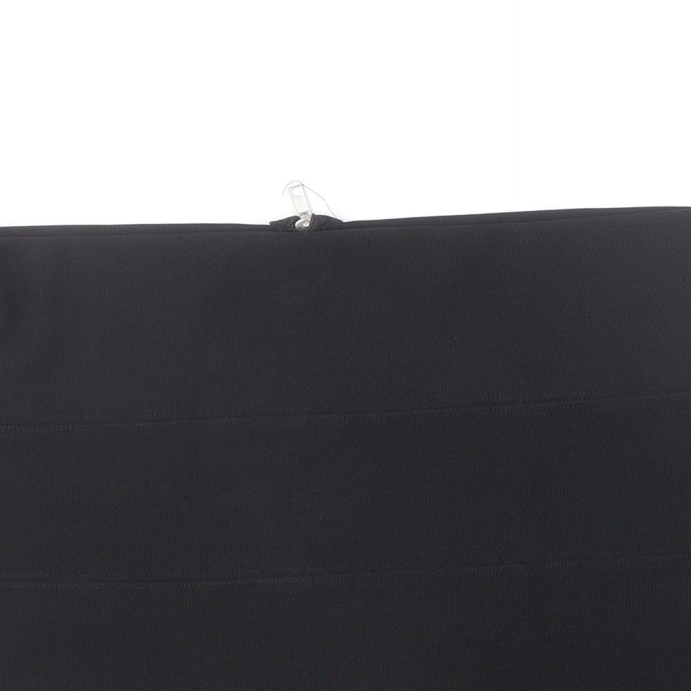 Preworn Womens Black Polyester Mini Skirt Size 14