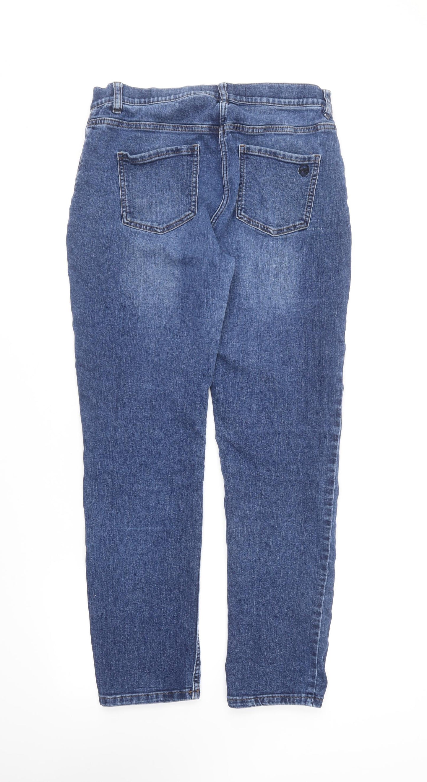 NEXT Womens Blue Cotton Skinny Jeans Size 14 L28 in Regular