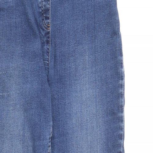 NEXT Womens Blue Cotton Skinny Jeans Size 14 L28 in Regular