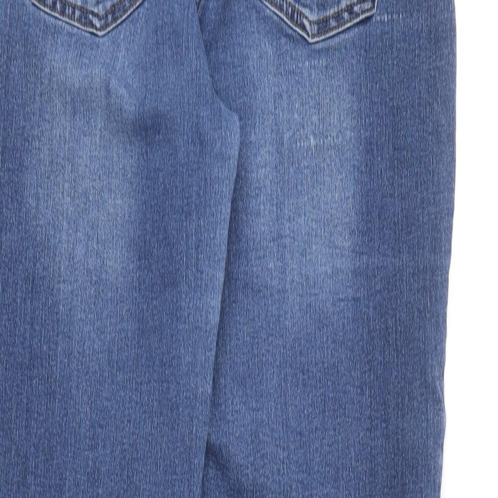 NEXT Womens Blue Cotton Skinny Jeans Size 14 L28 in Regular