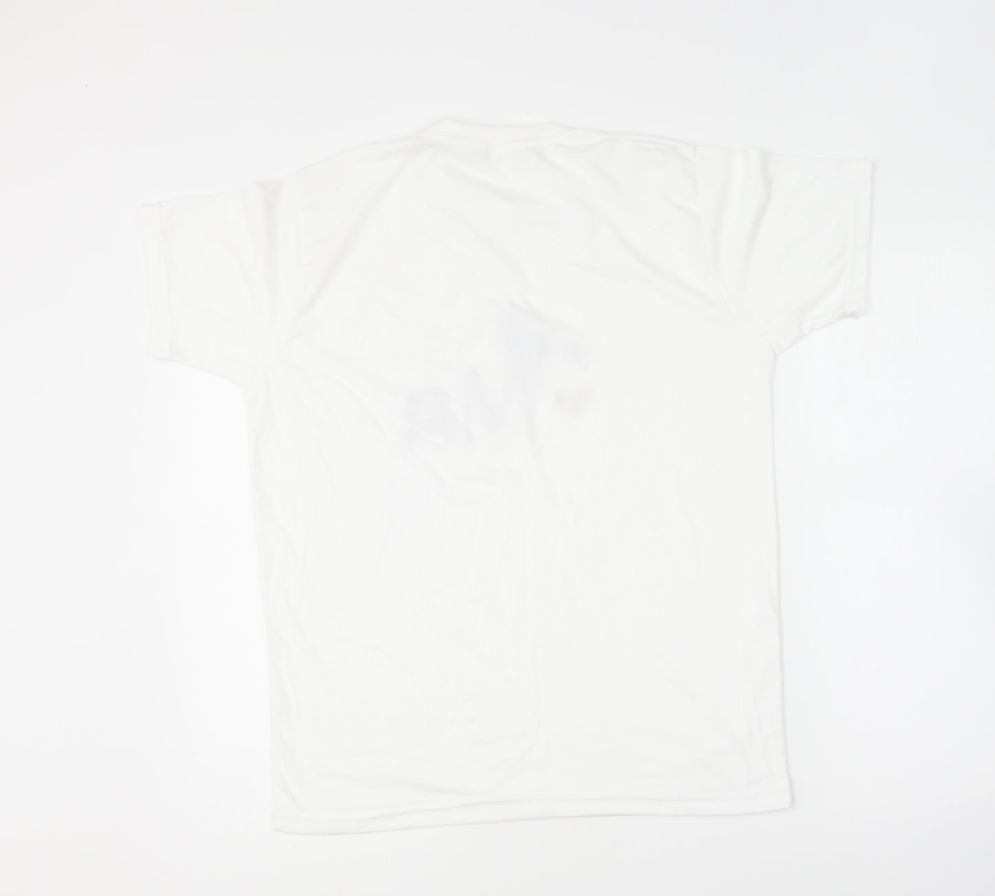 Stars & Stripes Mens White Polyester T-Shirt Size M Round Neck - Mickey Mouse