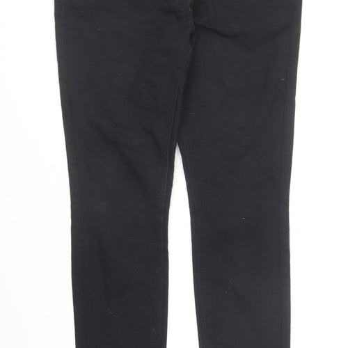 NEXT Womens Black Cotton Skinny Jeans Size 10 L28 in Regular