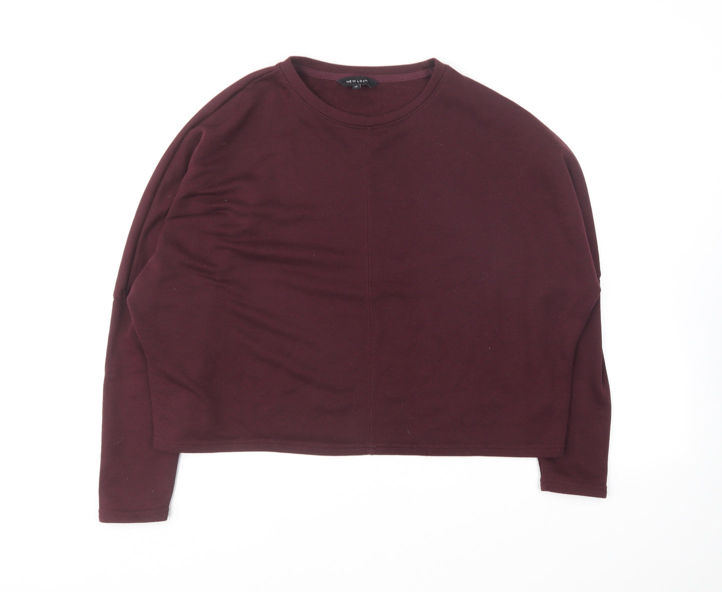 New Look Womens Purple Round Neck Polyester Pullover Jumper Size 14