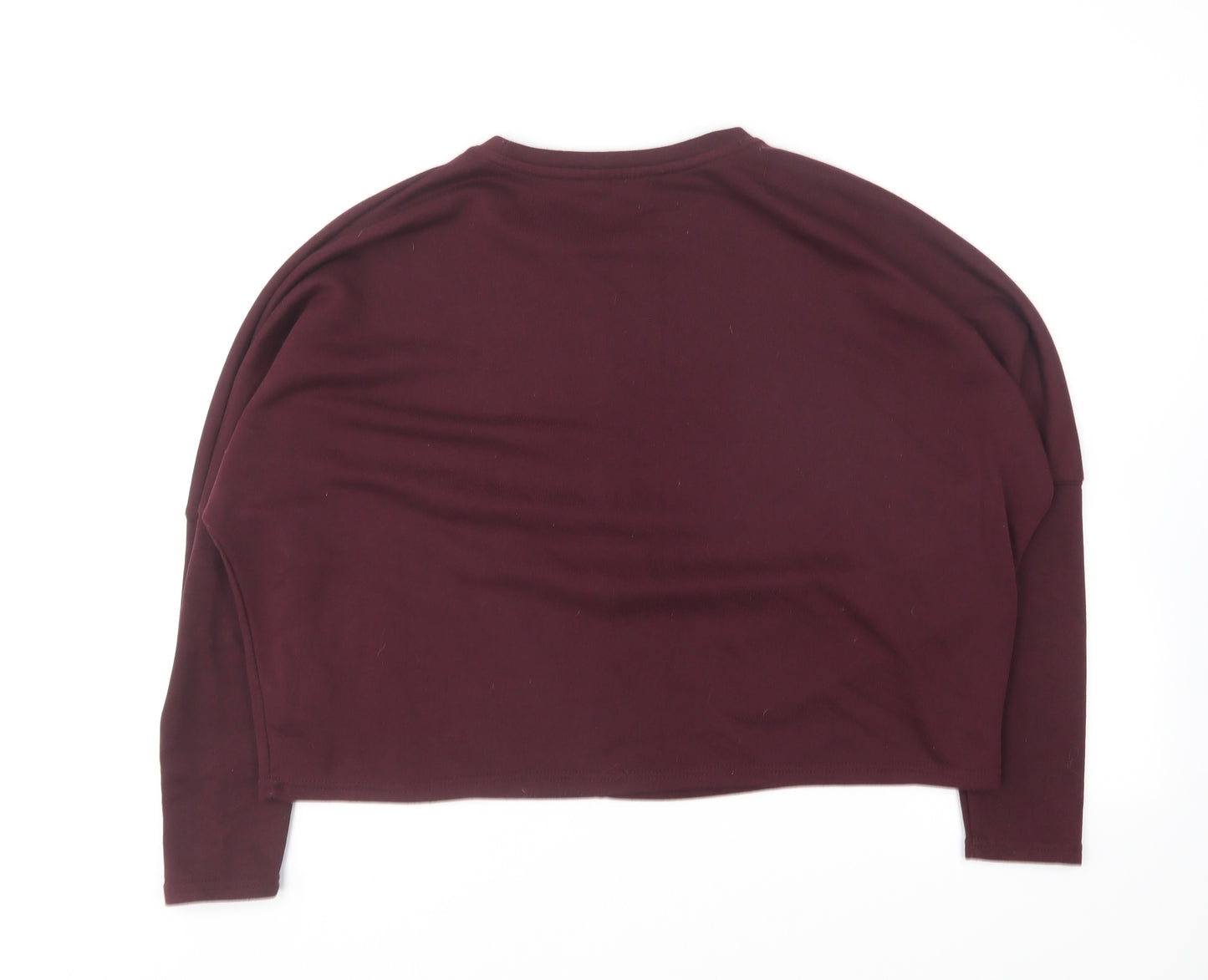New Look Womens Purple Round Neck Polyester Pullover Jumper Size 14
