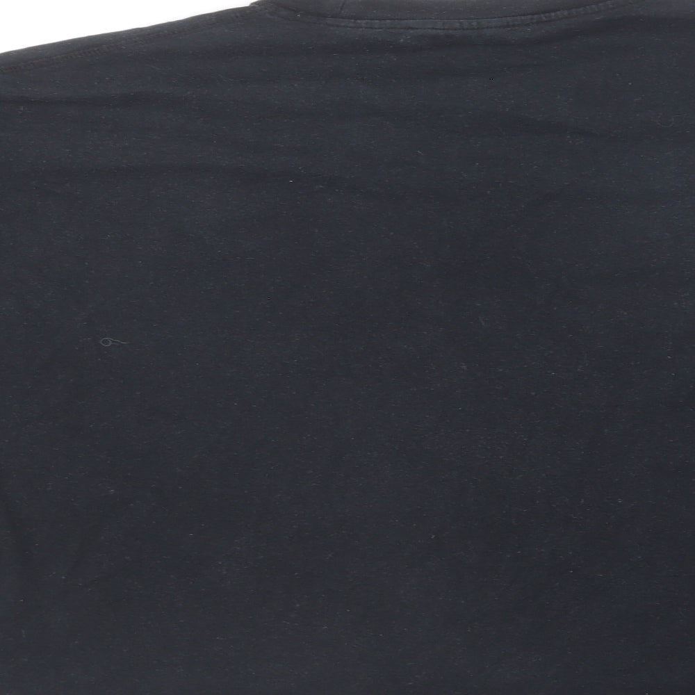 Topshop Womens Black Polyester Cropped T-Shirt Size M Round Neck - Living my best life.