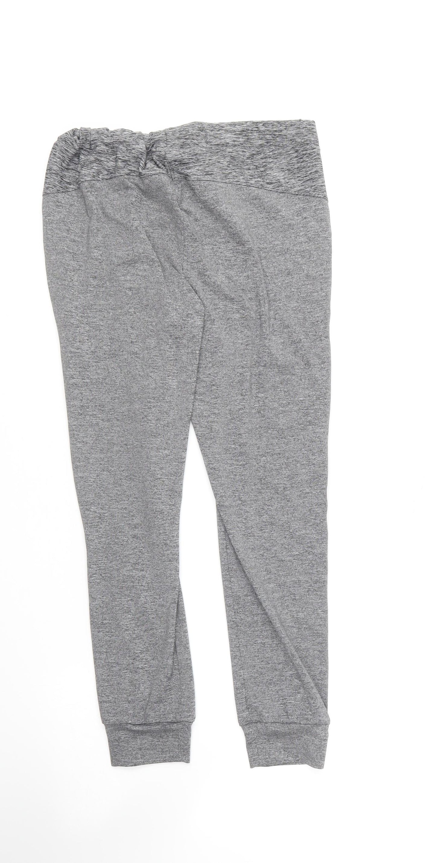 F&F Girls Grey Polyester Jogger Trousers Size 9-10 Years Regular Tie