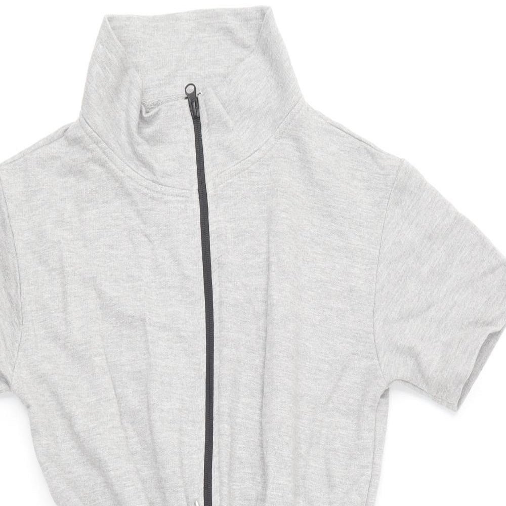 PRETTYLITTLETHING Womens Grey Cotton Playsuit One-Piece Size 4 Zip