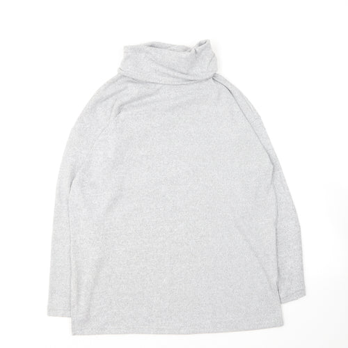 New Look Womens Grey Roll Neck Polyester Pullover Jumper Size S