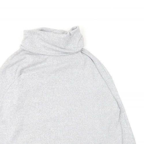 New Look Womens Grey Roll Neck Polyester Pullover Jumper Size S