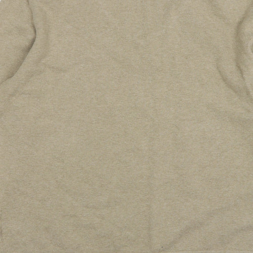 Monsoon Womens Beige V-Neck Cotton Pullover Jumper Size L