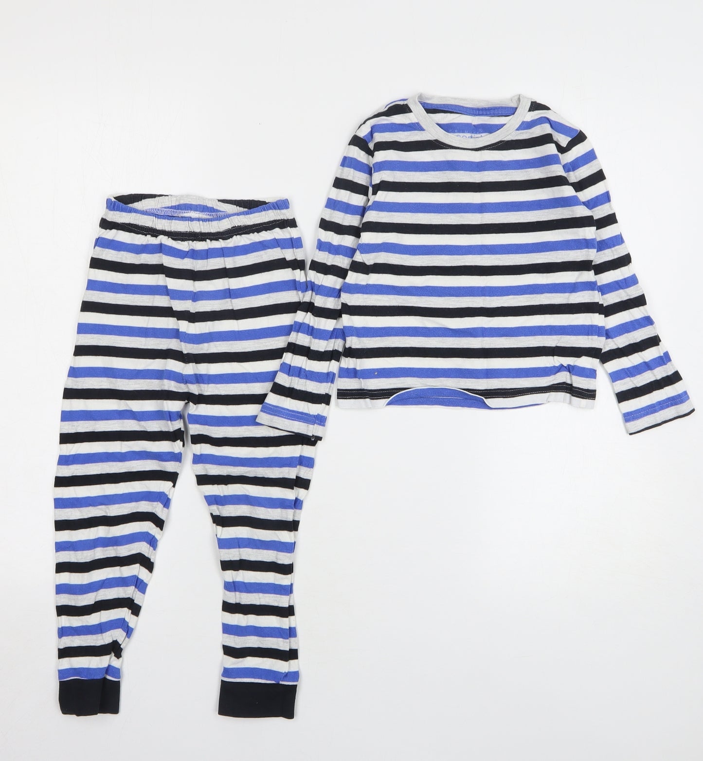Primark Boys Multicoloured Striped Cotton Pyjama Set Size 3-4 Years