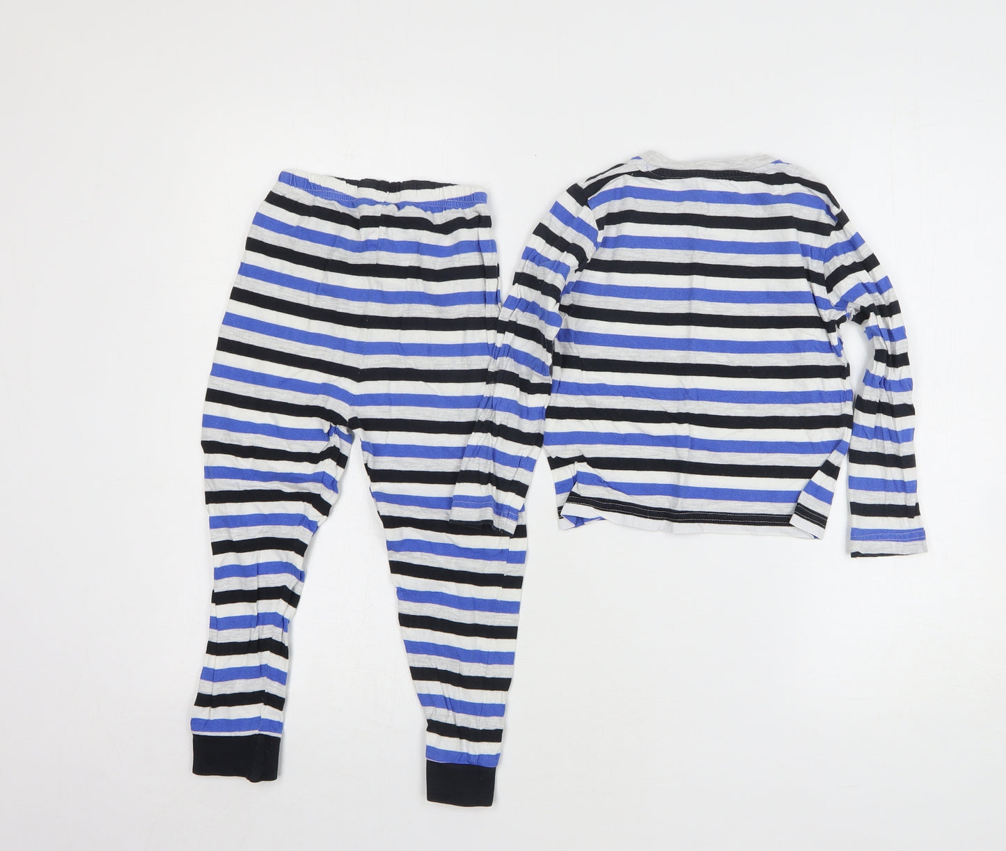 Primark Boys Multicoloured Striped Cotton Pyjama Set Size 3-4 Years