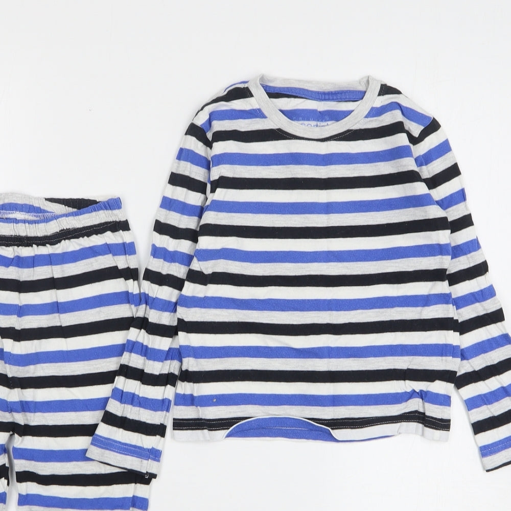 Primark Boys Multicoloured Striped Cotton Pyjama Set Size 3-4 Years