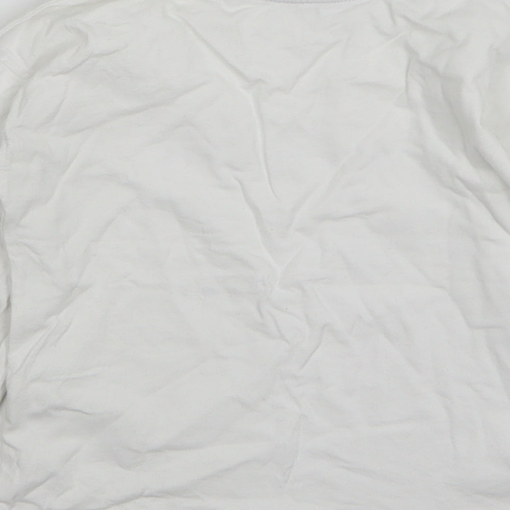 George Boys White Cotton Basic T-Shirt Size 4-5 Years Round Neck