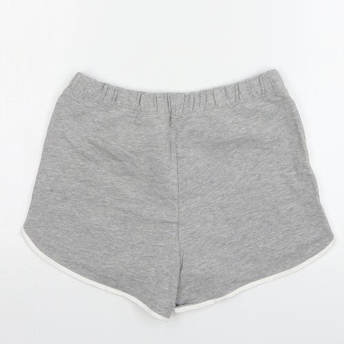 H&M Womens Grey Cotton Sweat Shorts Size S L3 in Regular