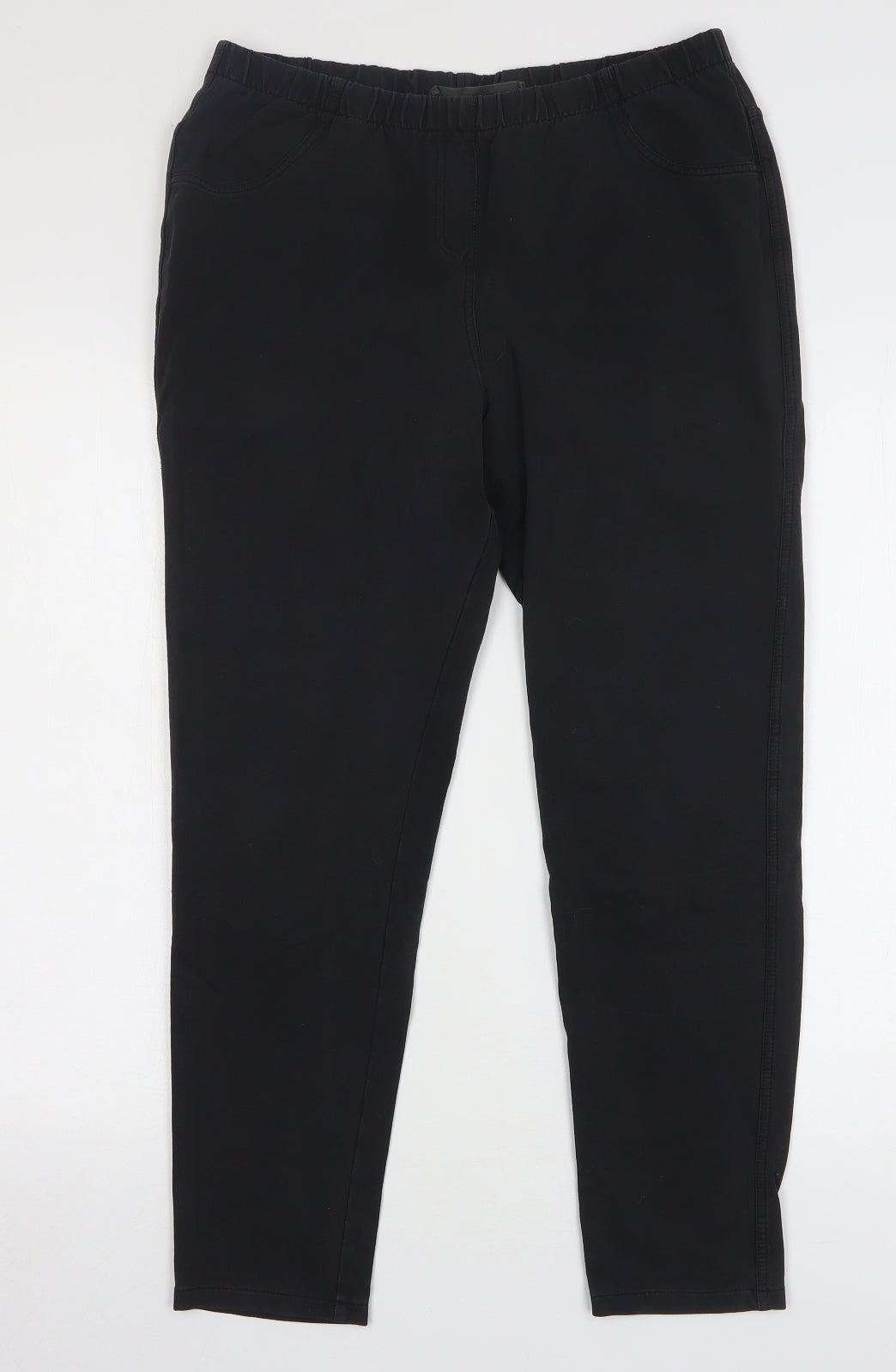 NEXT Womens Black Cotton Jegging Jeans Size 16 L26 in Regular