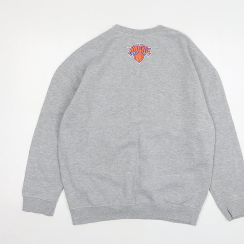 UNK Mens Grey Cotton Pullover Sweatshirt Size S - New York Knicks