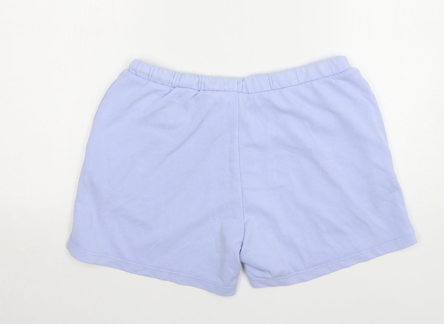 H&M Womens Blue Cotton Sweat Shorts Size S L5 in Regular