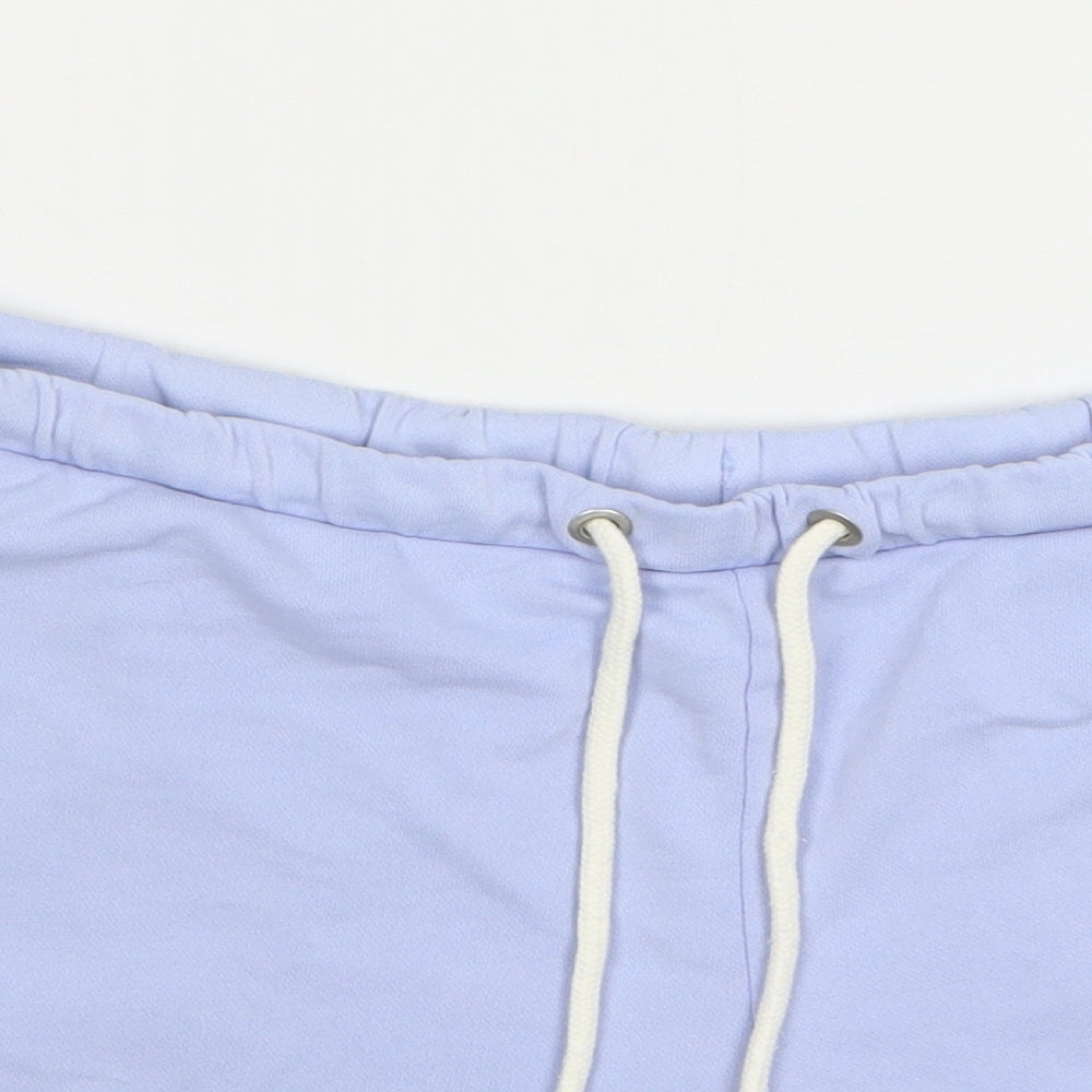 H&M Womens Blue Cotton Sweat Shorts Size S L5 in Regular