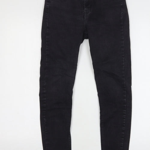 Bershka Womens Black Cotton Skinny Jeans Size 10 L26 in Regular