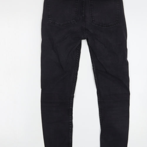 Bershka Womens Black Cotton Skinny Jeans Size 10 L26 in Regular
