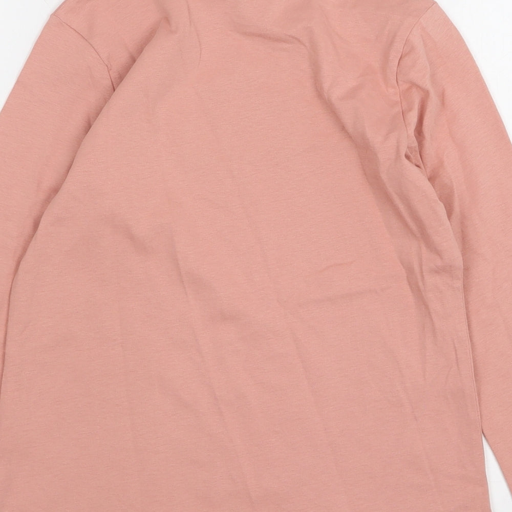 George Girls Pink Animal Print Cotton Basic T-Shirt Size 9-10 Years Round Neck