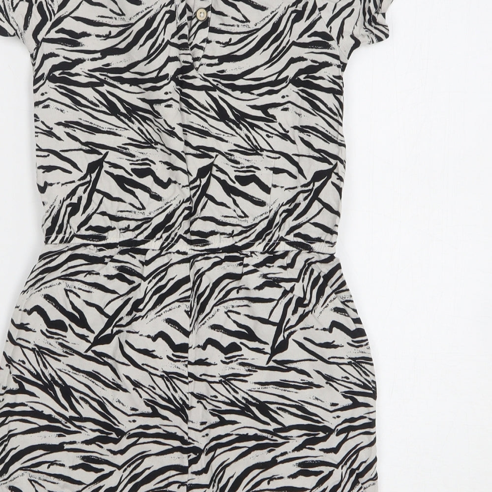 TU Girls Multicoloured Animal Print Viscose Playsuit One-Piece Size 10 Years