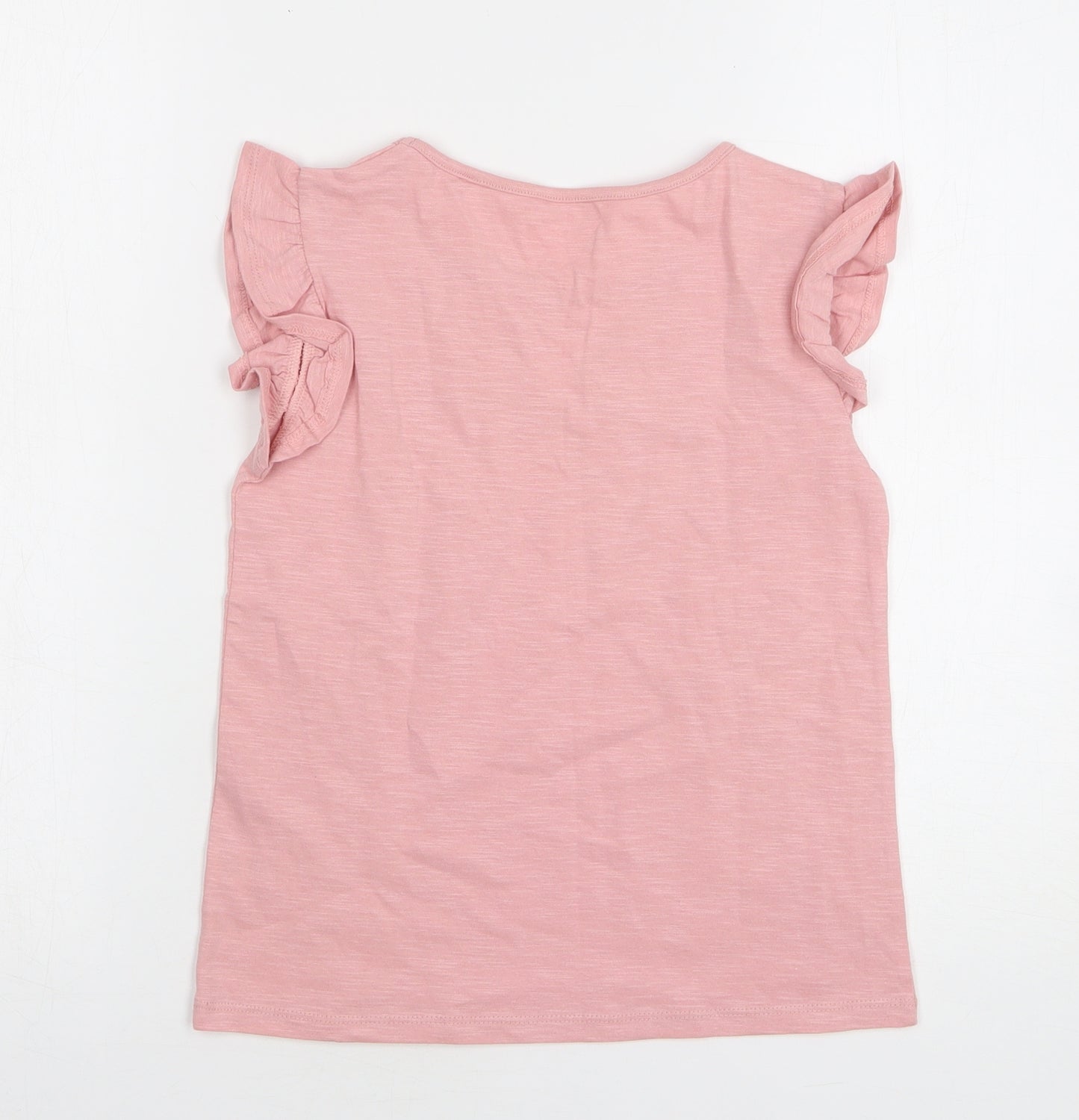 TU Girls Pink Cotton Basic T-Shirt Size 9 Years Round Neck