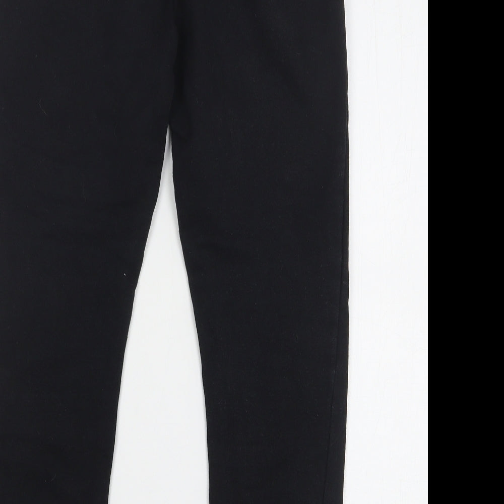 F&F Boys Black Cotton Sweatpants Trousers Size 9 Years Regular Drawstring